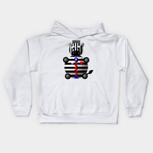 Cute Zebra With A Zipper Kids Hoodie